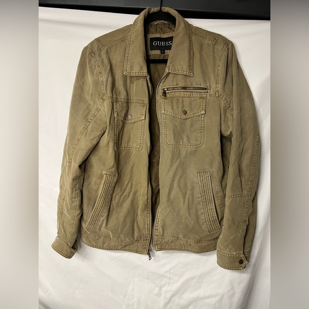 Guess Los Angeles Mens Zip Up Jacket Coat L